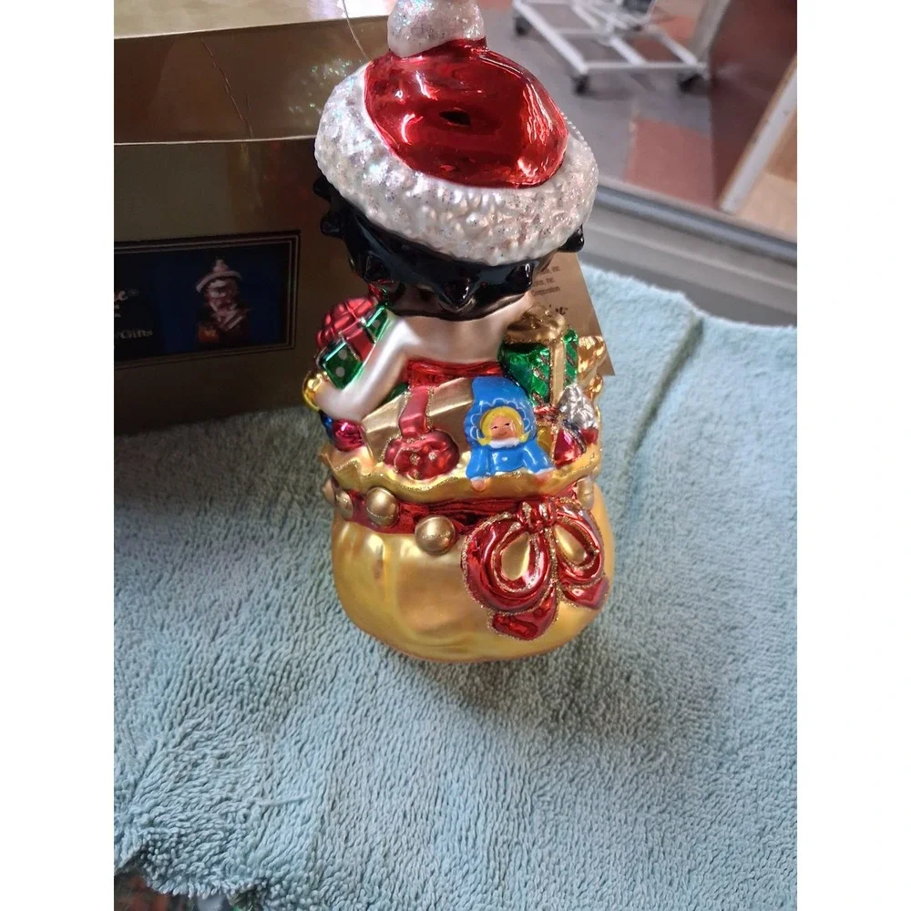 NIB Polonaise Betty Boop With Gifts Blown Glass Christmas Ornament AP1253